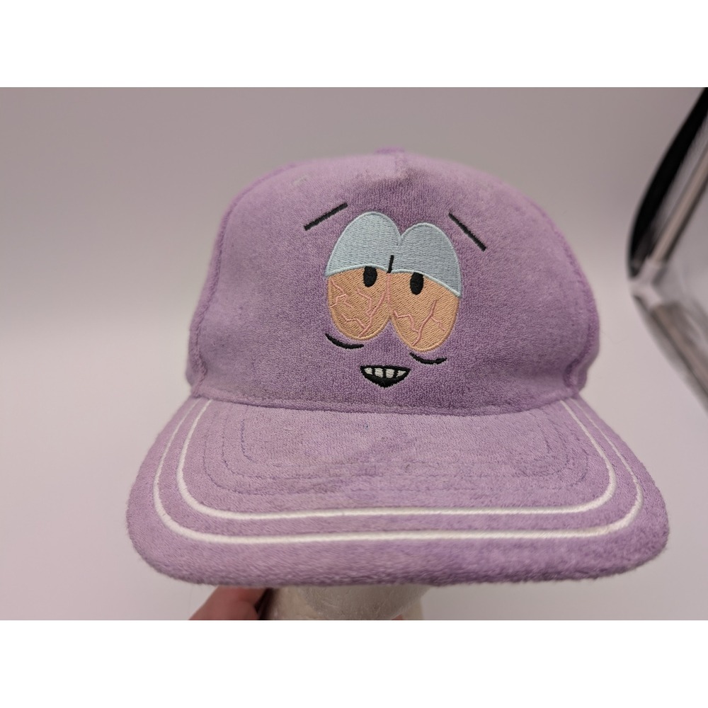 South Park Towelie Purple Terry Cloth Snapback Hat Embroidered Adjustable Cap